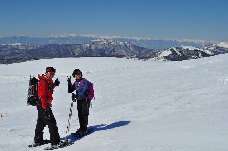車山高原風景冬トレッキング